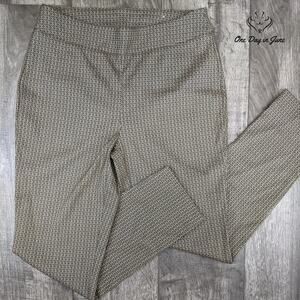 Chico's Square-Print Jacquard Skinny Ankle Pants Size 6R